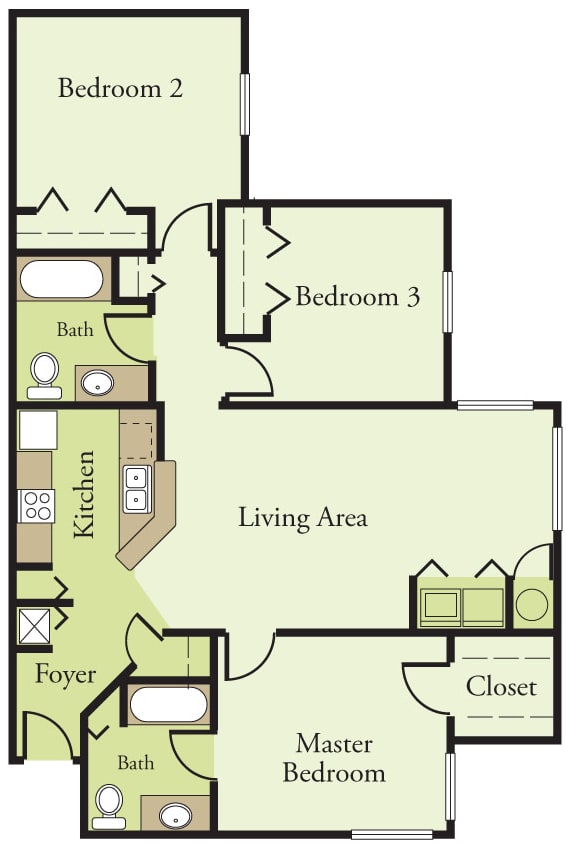 Floor Plans of Providence Reserve Apartments in Lakeland, FL